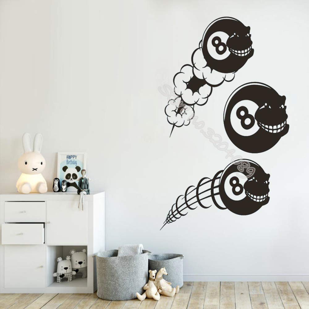 zhuziji Billar Pool Ocho números Juego Etiqueta de la Pared Vinilo ...