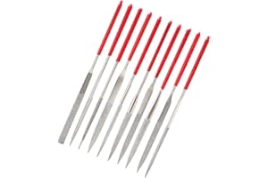 Mesee 10pcs Diamond Needle File Set Tool 3 x 140mm Hardened Alloy Strength Steel Mini Files for Metal, Jewelry, Wood, Plastic