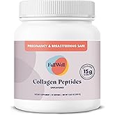 FullWell New Hydrolyzed Collagen Peptides, Breastfeeding & Pregnancy Safe Grass-Fed Collagen Powder for Women, 15g Unflavored Collagen, 30 Servings
