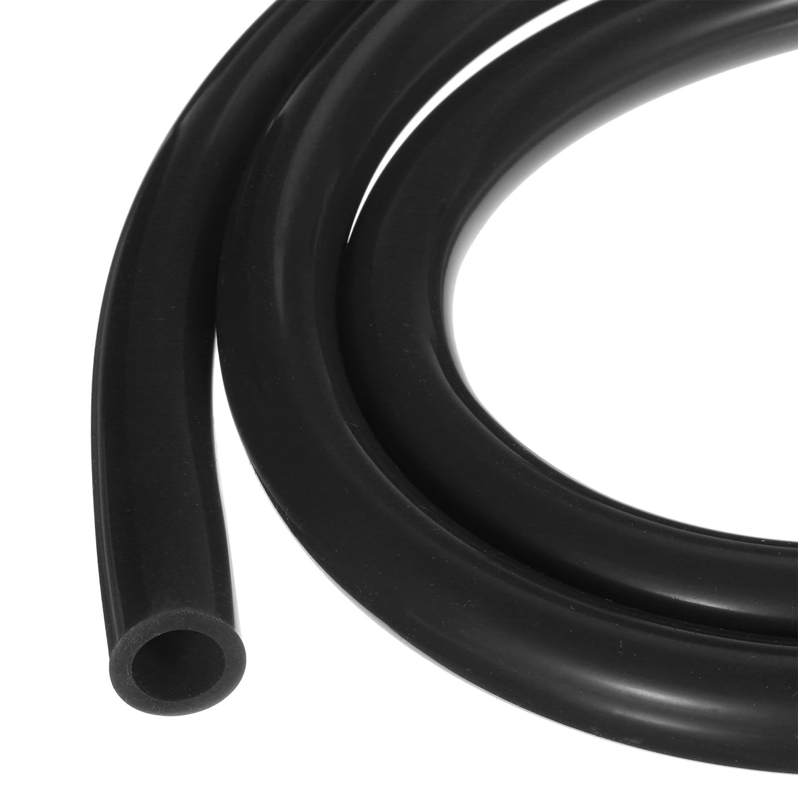 Rebower 10ft Silicone Tubing 12.7mm ID 19mm OD Black Industrial Plastic Tubing Pure Silicone Hoses for Pump Siphoning Draining Irrigation Brewing, 1/2" x 3/4"