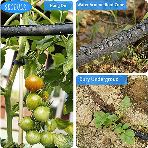 Secbulk 2026 Flat Soaker Hose 50 ft with Stakes for Garden, 50ft photo 11