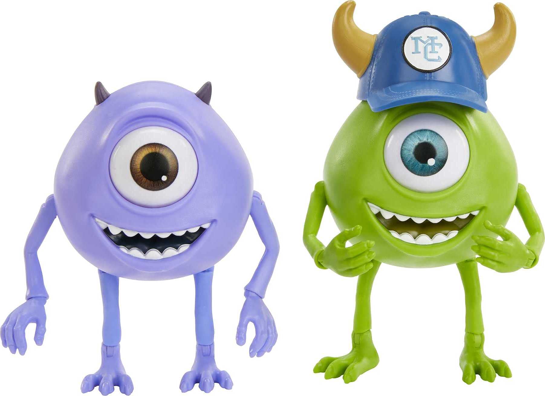 Disney Pixar ​Monsters at Work Mike Wazowski & Gary Action Figures, Collectible Disney Plus Character Toy, 4-in (10.2-cm) Tall Highly Posable with Authentic Detail, Kids Gift Ages 3 Years & Up