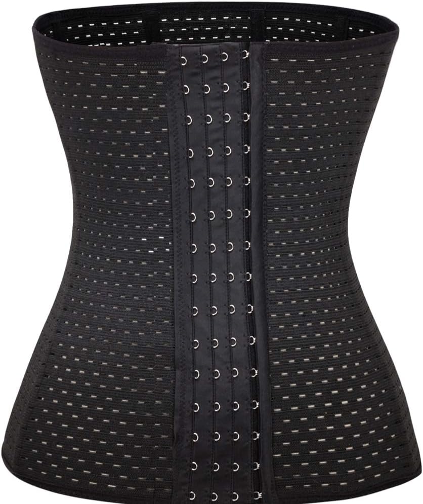 SbabaWaist Trainer Cincher Body Shaper Sport Workout For Hourglass 6 Pcs Steel Bone Higher Compression