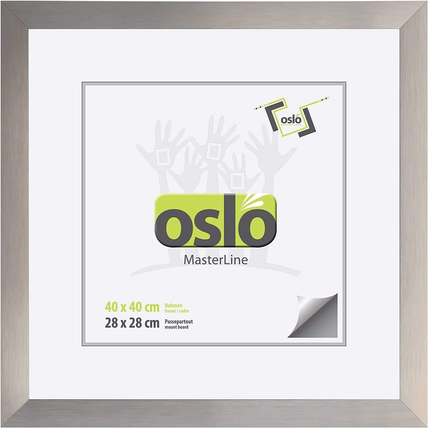 Amazon De Oslo Masterline Bilderrahmen 40 X 40 Quadratisch Champagner Mix Aus Gold Silber