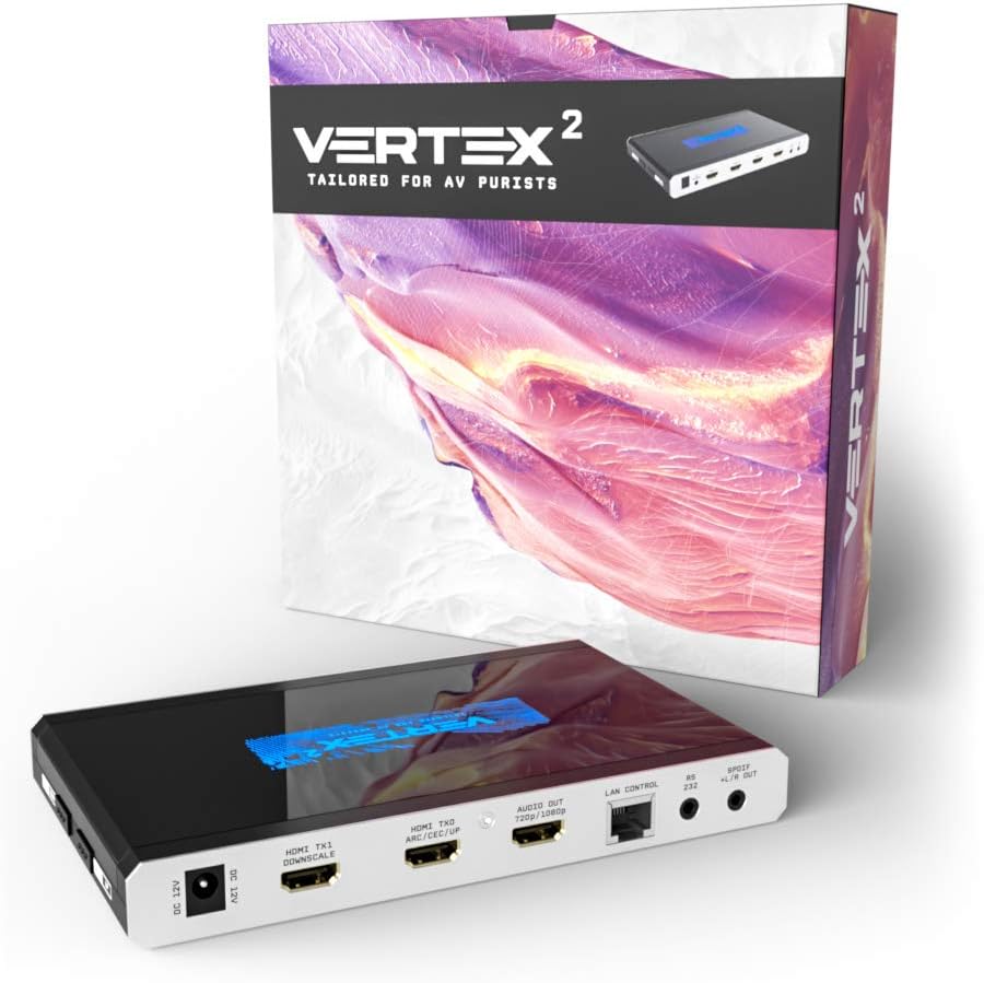 HDFury 4K Vertex² 18Gbps | 4K HDR Splitter | HDMI/eARC Audio Extractor | Auto-Switcher (Four Input Sources Support) | Safari/Chrome Controllable