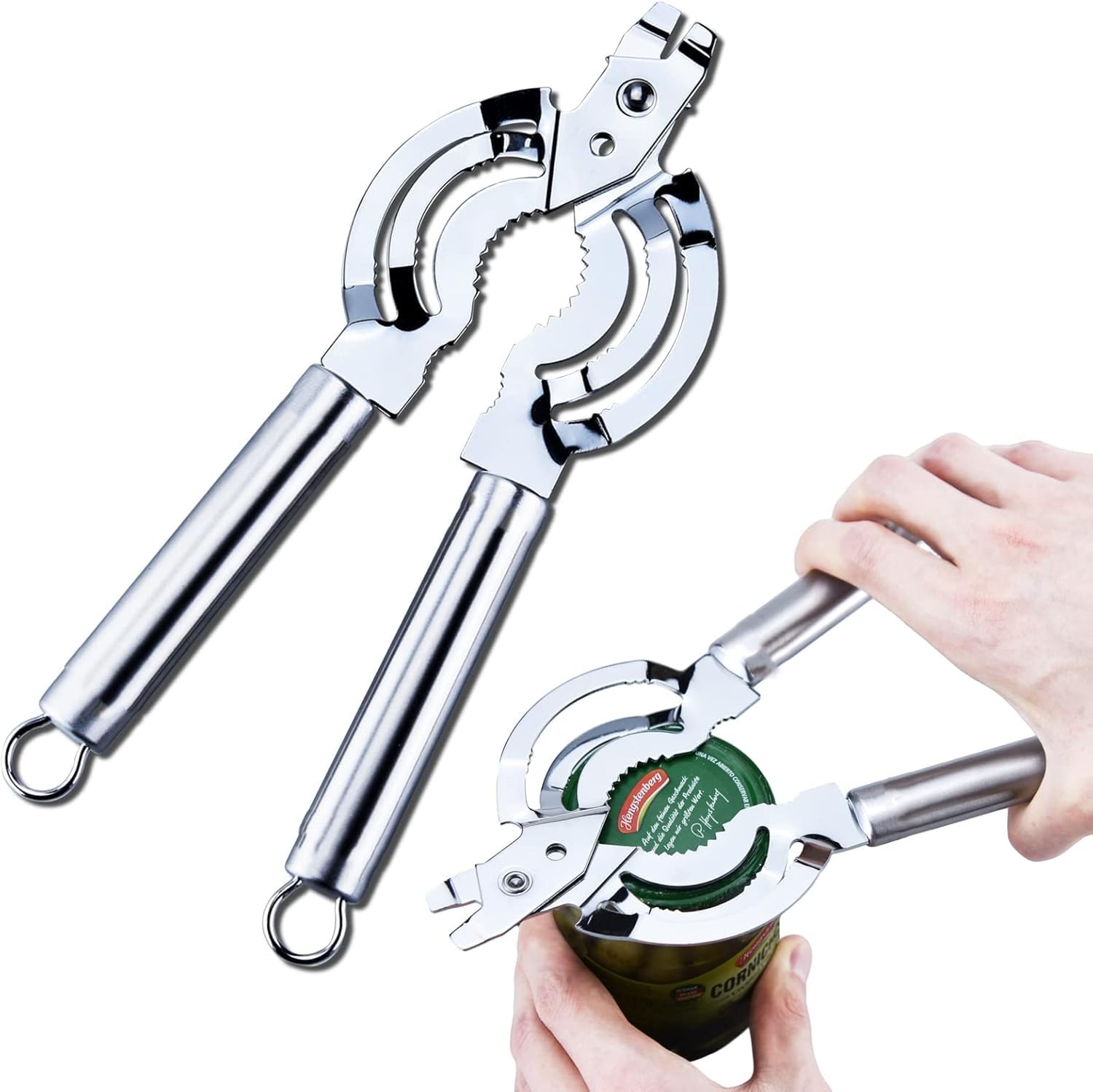 XiXiYang Jar Opener Bottle Opener and Ring Pull Can Opener for Weak Hands Arthritis Hands Manual Smooth Edge Multi Function Opener Beer Bottle Heavy Duty Can Openers for Elderly and Children , Seniors
