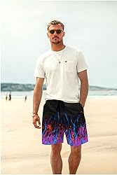 Lzzidou Men's Swim Trunks 9 Inch Inseam Bathing