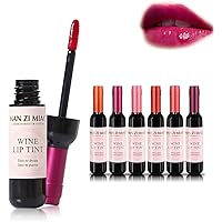 VOLLUCK Wine Liquid Lipstick, Lady Long Lasting Make Up Gloss Matte Lip Tint Wine Bottle Cover, Waterproof, Valentine's Day G