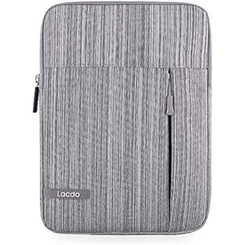 Lacdo Tablet Sleeve Case Compatible 10.2-inch New IPad 2019 |11 inch New iPad Pro 2018 | 10.5 Inch iPad Pro | 9.7 inch New iPad | iPad Air 2 | iPad 4, 3, 2 Protective Bag Water Repellent, Gray