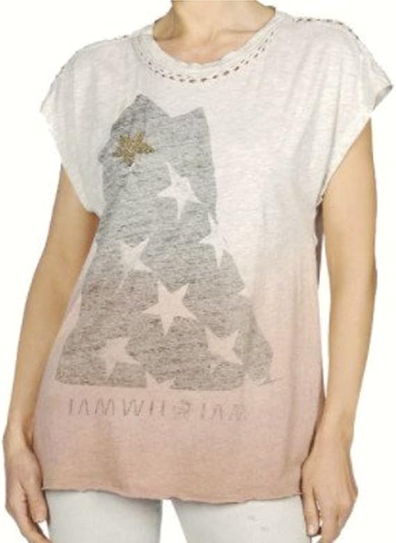 Amazon Diesel ディーゼル レディース グラデーション Tシャツ星ビーズ刺繍 フレンチスリーブt Baliヴィンテージ調 S M L Xl大きいサイズ S Tシャツ カットソー 通販