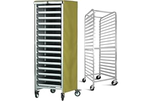 Wulbesin Bread Pan Rack Cover,28" Lx23 Wx64 H (Khaki, 28 “ x 23 ” x 64 ")
