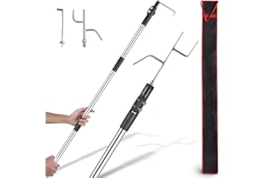 KEYSUNNY Truck Cargo Grabber, Bed Buddies for Truck, Bed Buddy Truck Tool Magnetic, Cargo Grabber Reach Retriever Tool, Truck Bed Hook Pole, Truck Bed Reach Tool, Extends 4.9-8.5 Ft (6.5 ft)