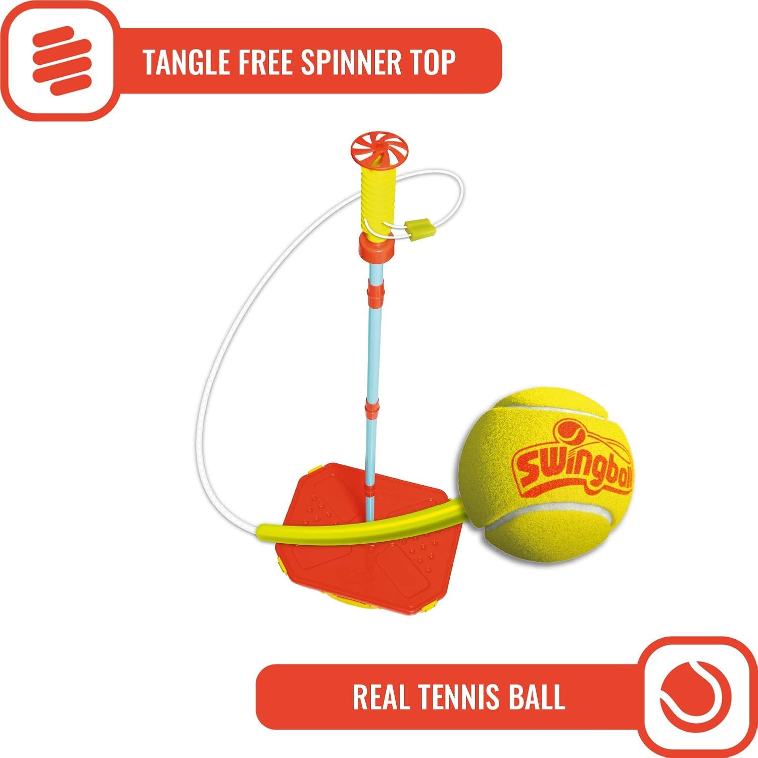 Mookie Swingball Classic Swingball Tetherball Set - Portable Tetherball, Blue/Red, One Size: Toys & Games