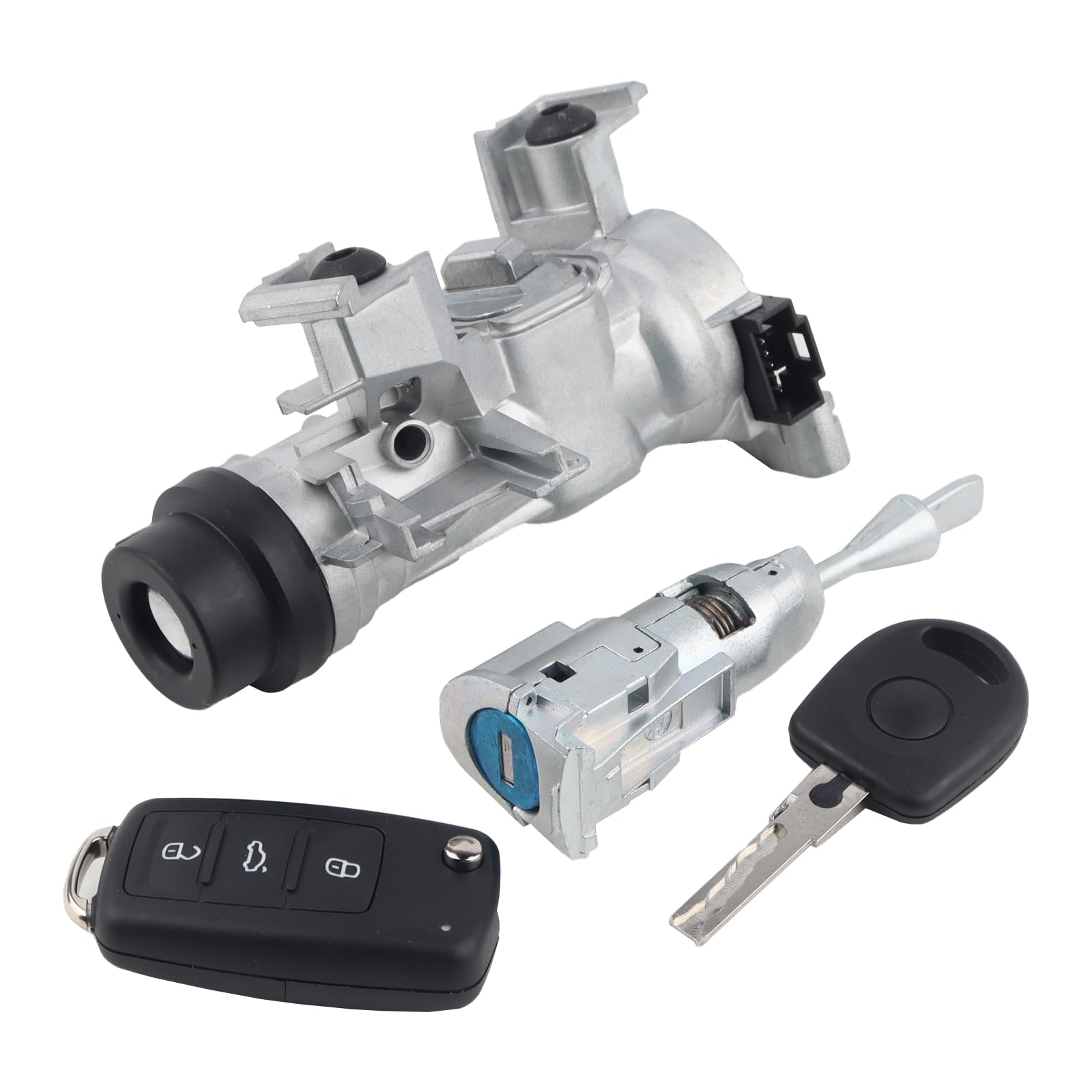 Photo 1 of MISIOEK Ignition Switch Lock Cylinder w/Keys (48-Chip 433 Frequency) Compatible with 2003-2013 VW Jetta Golf Rabbit Tiguan Audi A3 TT,1K0905865 1K0905841