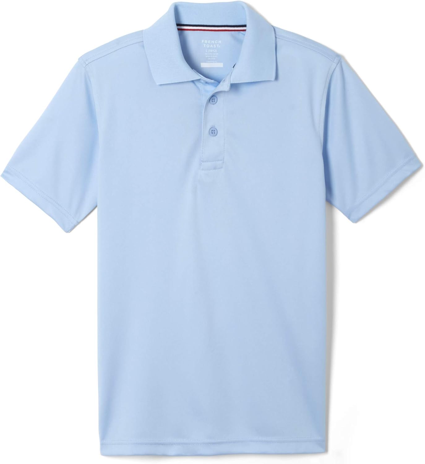 Light Blue 8 French Toast Boys Big Short Sleeve Stretch Moisture Wicking Performance Polo Shirt M