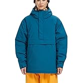 SNBOCON Womens Mens Ski Snow Anorak Jacket Waterproof Hooded Warm Snowboarding Outwear Winter Baggy Oversize Zipper Coat