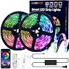 GUSODOR Led Strip Lights 32.8 Feet Smart Led Lights for Bedroom Color Changing Led Light Strips Music Sync RGB Led Rope…