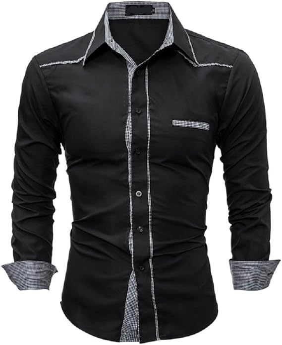 Amazon メンズ おしゃれ 長袖 シャツ 無地 ビジネス アメカジ カジュアル ワイシャツ 全3色 シャツ 通販