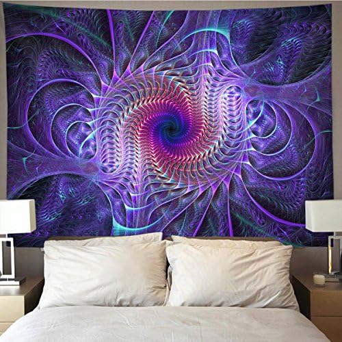 HOMESTORES New Purple tie dye Psychedelic Trippy Art Wall Tapestry Hippie Art Tapestry Wall Hanging Home Decor Extra large tablecloths 40x60 inches For Bedroom Living Room Dorm Room