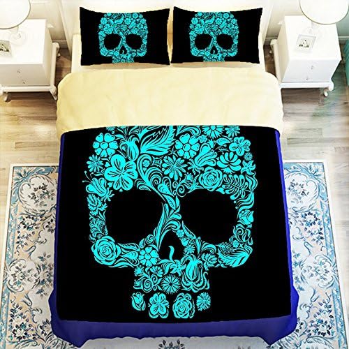 Generic Skull 4 Piece Duvet Cover Set Twin Size