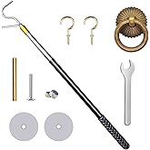 Attic Pull-Down Hook with 60-Inch Telescoping Rod and Copper Door Ring | Replaces attic pull cords; 60-inch telescoping rod and vintage copper ring provide convenient access to pull-down ladders.