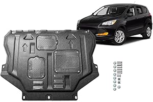 V CISXVILC Front Engine Splash Shield Fit for Ford Escape 2013-2019 Engine Splash Guards Suitable for Lincoln MKC 2015-2019 Under Engine Cover Mud Flaps Directly Replace Original