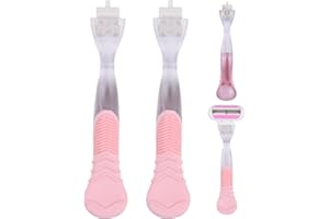 CATO-WDJ Replacement Razor Handle Compatible with Venus, Non-Slip Ergonomic Razor Handle for Women, Handle Only(Pink,2pcs)