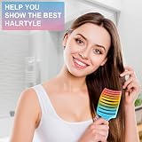 URAQT Hair Brush Boar Bristle Paddle for Women Soft Massage Detangle view 7