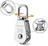 TooTaci M20 Pulley Block System 304 Stainless Steel Nylon Rope Lifting Towing view 6