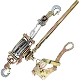 Zipline Tensioning Kit with Cable Grip Steel Wire Puller 3 Ton (6600 LB), Hand Cable Winch Puller 10Ft,2 Hooks,Tree Sling for 3/16-1/2 in Wire Rope Setup, Zipline Cable Tensioner Kit