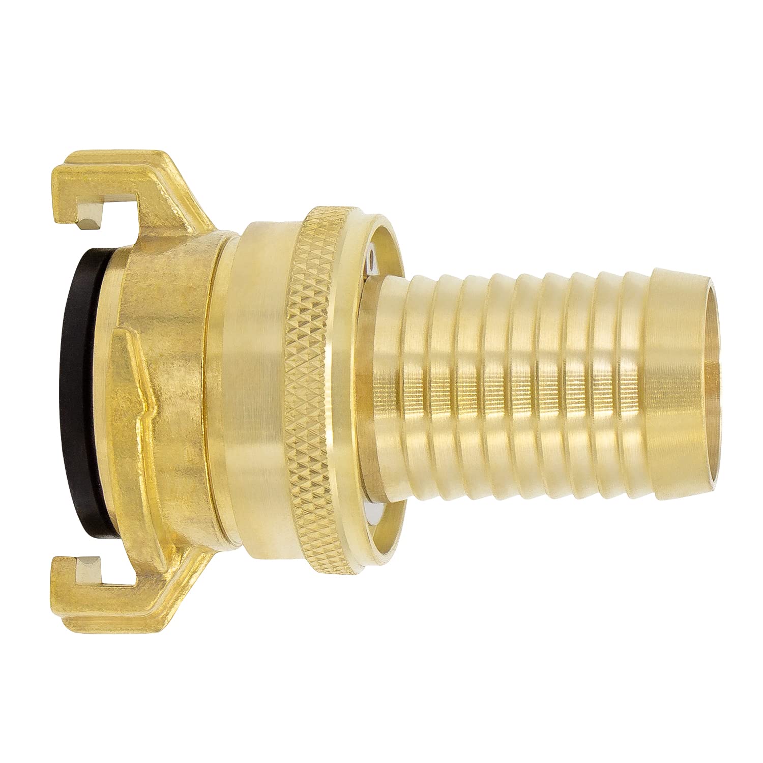 Variosan suction and high-pressure coupling nozzle, blank brass system Geka.