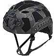 AOUTACC Lightweight Tactical Fast Helmet, Military Integrated Helmet with NVG Mount Base, Side Rails,Pre-Slotted Headset Strap for Outdoor Sports, CS