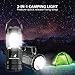 MalloMe 2-in-1 LED Camping Lantern & Flashlight with 12 AA Batteries - Survival Kit Gear for Emergency, Hurricane, Storm, Outage (Black, Collapsible), 4 Pack