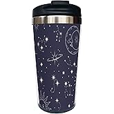 Sbztkngu Constellations 13oz Stainless Steel Coffee Mug - Double Wall Vacuum Insulated Travel Tumbler with Lid - Fits Car Cup Holder - Unique Celestial Astronomy Gift