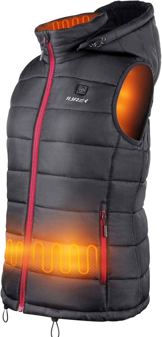 IUREK Heated Vest, ZD938 Men's Electric Heated Gilet Jacket with