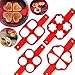 Lanyani 2-pack Silicone Perfect Pancakes Mold Nonstick Egg Ring Maker Breakfast Pancake Shaper - Round and Heart shape, flower and oval