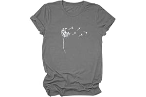 BOFUPAGO Graphic Tees Shirts for Womens Trendy Printed T Shirt Summer Short Sleeve Crewneck Tops Cute T-Shirt Casual Loose Blouse