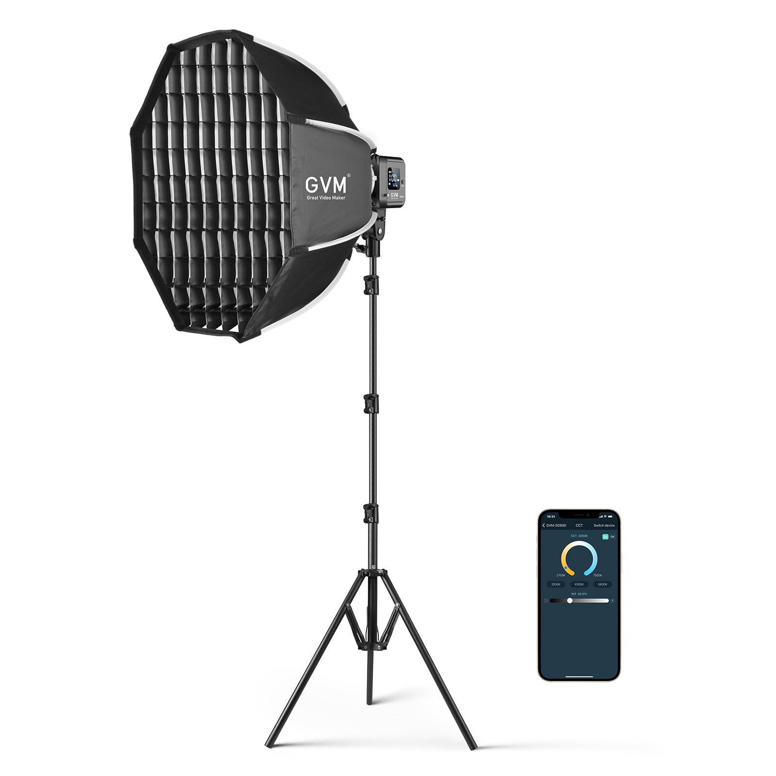 GVM SD80D 80W LED Video Light Kit with