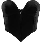 JW PEI Women's Anna Low-cut Velvet Corset Top