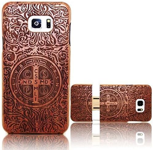 Note 5 Case,Saler-lee Unique Real Handmade Natural Wood Wooden Hard Bamboo Shockproof Case for Samsung Galaxy Note 5 Cross