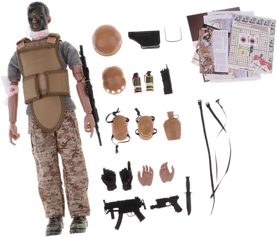 IPOTCH 1/6 Military Soldier Action Figure 12inch /30cm SWAT Special Force Army Man