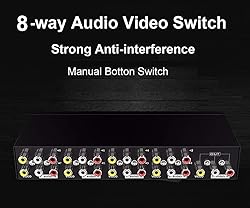 MT-ViKI 8 Way AV RCA Switch, 8 in 1 Out Composite