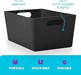Niftii 5-Pack Plastic Storage Baskets 3.9L 17x25x11cm with Handles view 6