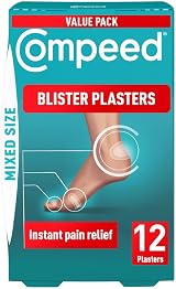 Compeed Blister Plasters Mixed Size 12 Pack Hydrocolloid Foot Treatment