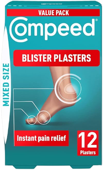 Compeed Blister Plasters Mixed Size 12 Pack Hydrocolloid Foot Treatment