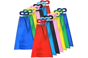 ADJOY Superhero Capes and Masks for Kids Bulk - DIY Children Capes for Birthday Party - 14sets(28pcs)