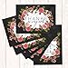 Canopy Street Chic Chalkboard Roses Thank You Note Card Pack / 36 Thanks Greeting Cards / 3 1/2