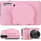 SZHSYJY Camera Case for Canon PowerShot SX740/ SX730 Digital Camera,Soft Silicone Protective Bag Removable Lens Cover,Anti-Scratch Slim Fit Lightweight Protective Case(Pink)
