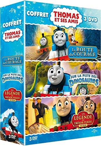 Coffret Thomas Et Ses Amis 3 Dvd : La Route Du Courage + Sur La Piste Des Dinosaures + La Légende Du Trésor Perdu - Pack