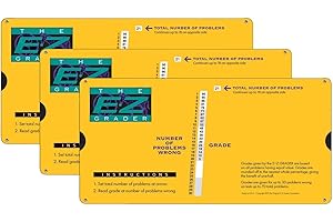 ORIGINAL E-Z GRADER E-Z Grader, Large Print, Yellow, Pack of 3